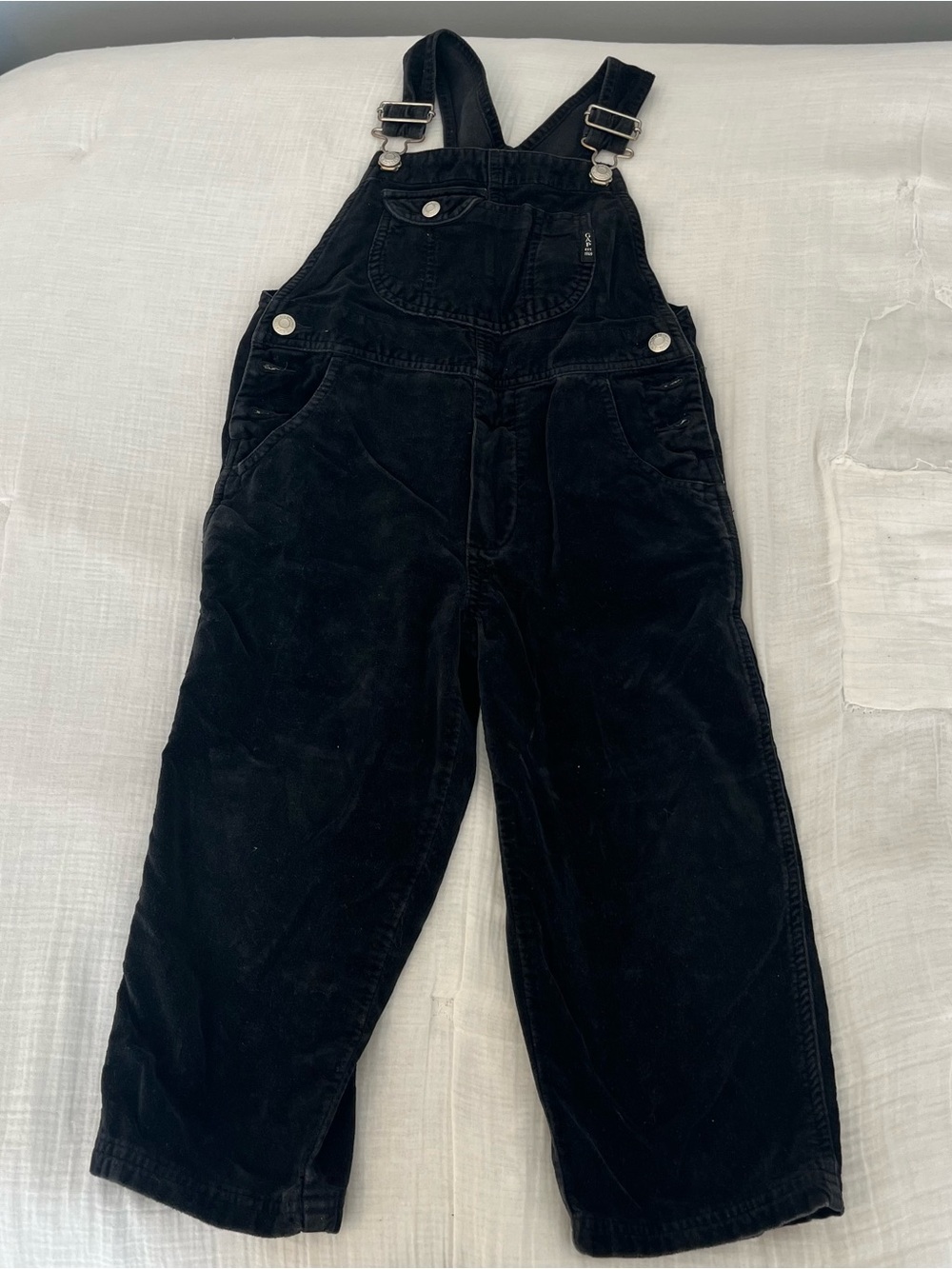 Kids Gap Black Velvet Overalls